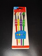 Pędzle Pędzelki do Farbek Akwarelowych Faber-Castell 4 Szt Artystyczne Nowe