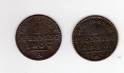Niemcy -1 Pfenig 1860, 1857