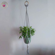 Makramowy kwietnik, kolor siwy, długość ok. 100cm