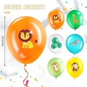 Kolorowe balony z motywem zwierzat