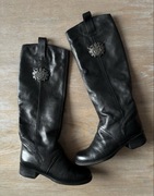 Givenchy czarne skórzane kozaki 35