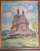 obraz olejny Nowakowska-Acedańska Czortków Cerkiew