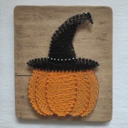 String Art Dynia w kapeluszu wiedźmy | Rękodzieło