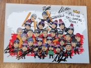 Karykatura Kadry Polskich Skoczków z autografami