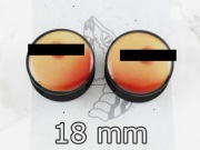 VENOM SNAKE nowe tunele plugi PIERSI czarne para 18mm VS165