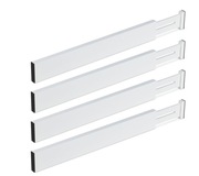 Biały organizer bambusowy do szuflady zestaw 4 szt RELAXDAYS 