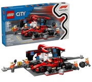 LEGO CITY F1 Pit stop i mechanicy z bolidem Ferrari #60443