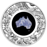 Moneta Wielki Południowy Ląd 2022 1oz Srebra Proof Niebieski Lepidolit