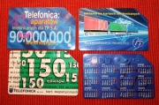 Karty Telef. zużyte  Karty Telef. Reklama nr 327, 597, 749, 794 / 4 szt 