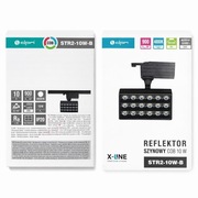 Reflektor szynowy LED DPM STR2-10W-B | 10W | 900 lm | 4000K | Czarny