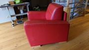 Fotel skórzany czerwony