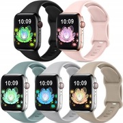 Zestaw Pasek Do Zegarka Sylikonowe Apple Watch 38/40/41 Mm 5 Kolorów
