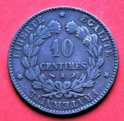 10 Centimów 1897 / t /  r  -  Francja   rzadsza odmiana !     ładny stan !!
