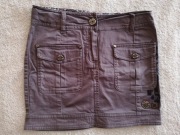 Jeansowa rockowa bawełniana spódnica w panterkę Glam Rock 146