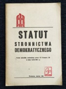 Stronnictwo Demokratyczne statut 1981