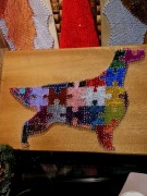 Sylwetka Seter Setter string art