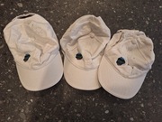 3szt czapki z daszkiem białe