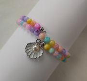 *Dje* Bransoletka - kolorowa muszla, stal