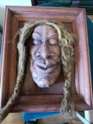 Ręcznie wykonana płaskorzeźba motyw " indianina "