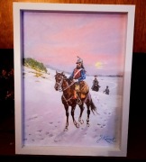 ZIMOWY ODWRÓT- OBRAZ OLEJNY NA PŁÓTNIE-J. KOSSAK 