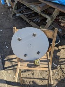 Podstawa blacha średnica 42 cm grubość 4 mm ciężar 3,8 kg