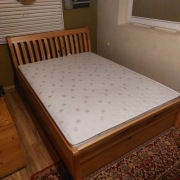 łozko sosnowe materac janpol 140x200