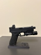 Glock 17 WE - Custom + Magazynki + Kabura + Płetwa QLS Tan - FULL Zestaw