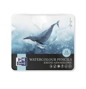 Kredki akwarelowe Oxford Metal Box 24 kolory