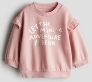 Komplet dla dziewczynki r. 86 H&M bluza legginsy różowy kwiatki 