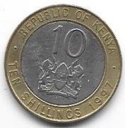 Kenia 10 shilling 1997
