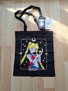 Torba Sailor Moon Czarodziejka z Księżyca ABYstyle czarna bawełniana anime