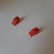 Lego 3040a czerwony Slope 45° 2 x 1 wersja pusta 