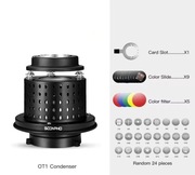 snoot optyczny SOONPHO OT1 + dodatkowe 110 wzorów/gobo