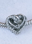 Charm's modułowy charms  s925 splecione serca