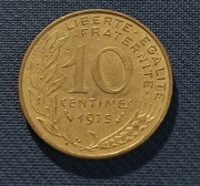 Moneta Francja 10 centymów 1975
