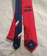 Czerwony jedwabny elegancki krawat Tommy Hilfiger NOWY