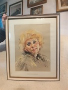Portret aktorki A. Sobolewskiej, obraz pastel 1985