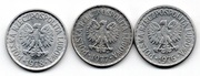 PRL ZESTAW MONET 1 ZŁOTY 1986,1987,1988 3 SZTUKI