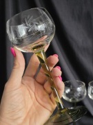 Kieliszki kryształowe do wina 4 szt. Remery  Vintage retro prl 