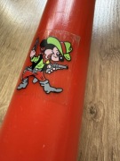 Klasyczny piórnik ołówek, czerwony z myszką Miki. PRL