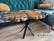 Stolik / Ława Tek, żywica epoksydowa jedyny taki.