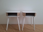 Szafki / stoliki nocne - kpl 2 sztuki , ryflowane, lamelki