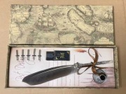 PIÓRO RETRO DŁUGOPIS VINTAGE ZESTAW DO KALIGRAFII  PREZENT