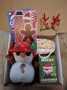 Box zestaw prezentowy święta mikołajki maskotka bałwan klocki konstrukcyjne