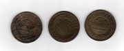 ROSJA - 3x 3 kopiejki 1911, 1912, 1913