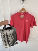 Koszulka Abercrombie Fitch malinowa męska