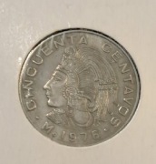 551. Moneta Meksyk 50 centavos 1976 rok