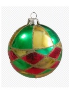 Bomba choinkowa - ręcznie zdobiona - 2 szt.