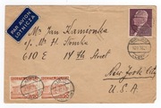 Koperta listu poczty lotniczej do Nowego Jorku, 10.04.1938 r. patrz opis