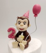 Figurka z masy cukrowej Ciekawski George + Cyfra mozliwy wybór kolorystyki 